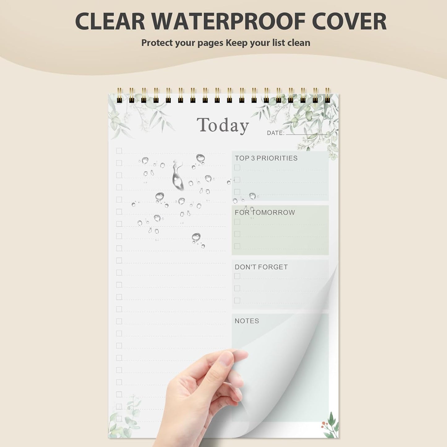 Weekly To Do List Notepad, Undated Planner with 52 Sheets (8.5''x11''), Desk Weekly Planner for Women & Man, Home School & Work
