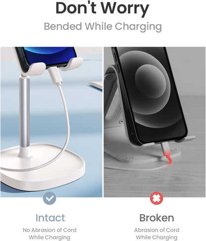 LISEN Cell Phone Stand Phone Holder for Desk Office Decor, Office Desk Accessories Women PC Gaming Essentials iPhone Stand Gadgets Men Gift for Father Fit OtterBox Case Switch iPad Air Tablet 4-10 in