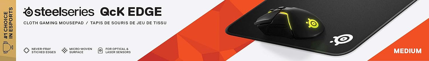 SteelSeries QcK Gaming Mouse Pad - XXL Cloth - Peak Tracking and Stability - Esports Mousepad - Never-Slip - Full Desk Coverage
