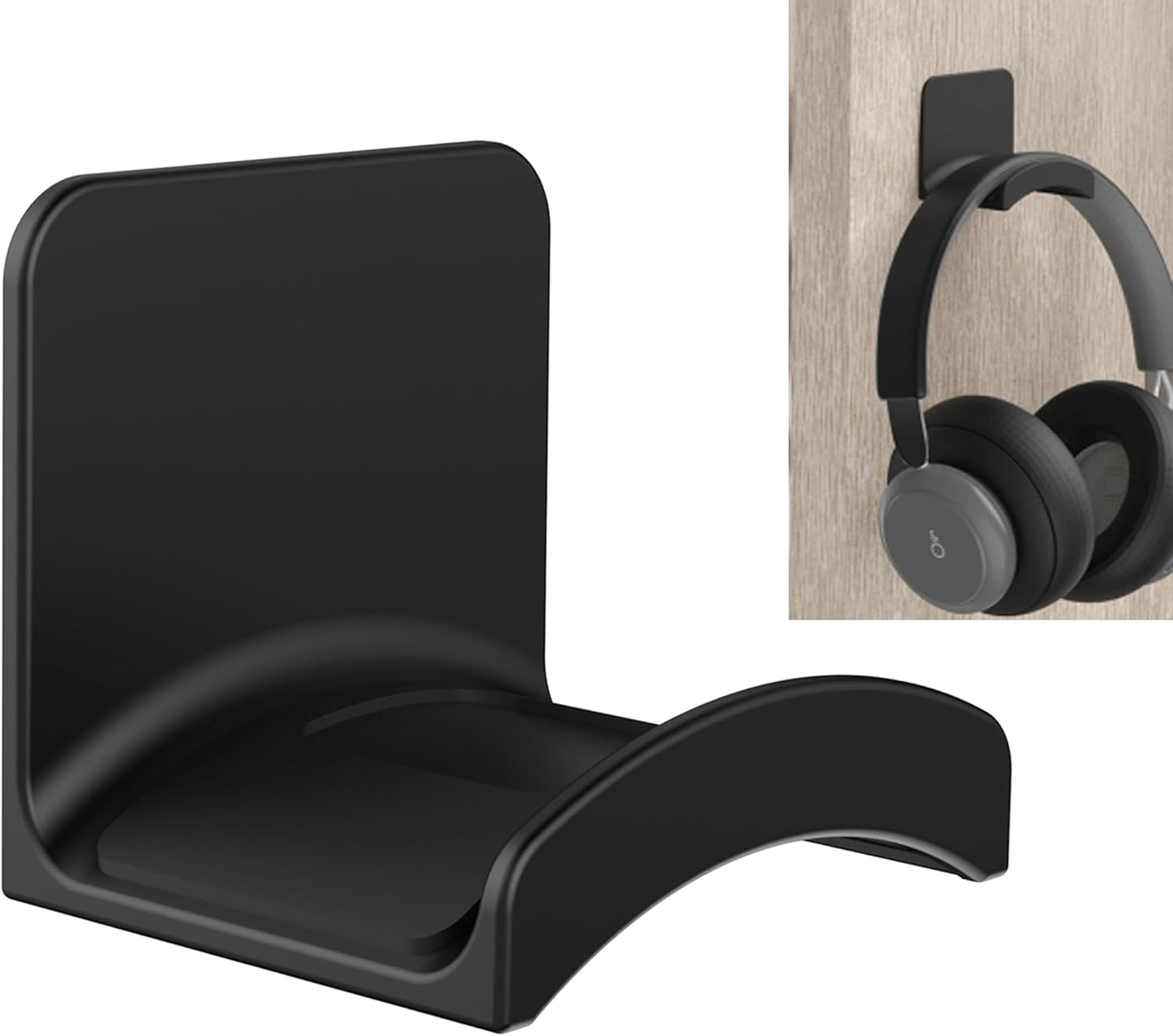 SOKUSIN Headphone Stand Headset Holder - Adhesive Gaming Earphones Hanger, Universal Desk Wall Mount Hook for All Headphone/Controller, Compatible with Beats, AirPods Max,Sony, JBL (White)