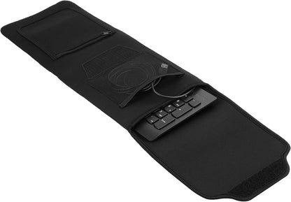 Keyboard Neoprene Sleeve Case(up to 18 Inches), with Wireless Mouse Storage & Cable and Charger Pouch (Black)