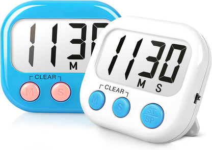 Classroom Timers for Teachers Kids Large Magnetic Digital Timer Teacher Supplies 2 Pack-Blue Green