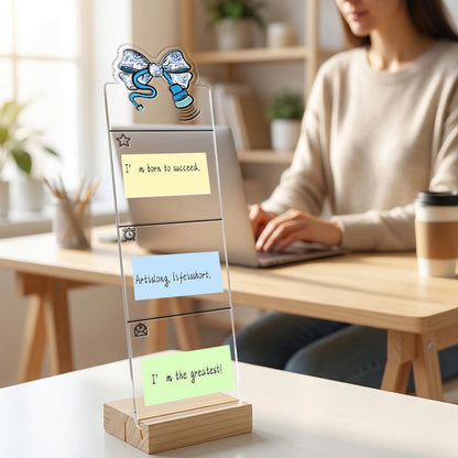Monitor Memo Board Computer Monitor Memo Board Sticky Note Organizer Hold On Partner Im Overstimulated Sign Acrylic Desk Accessories Removable Wooden Base Set Sticky Notes 100 Sheets 11.8×3.1 inches