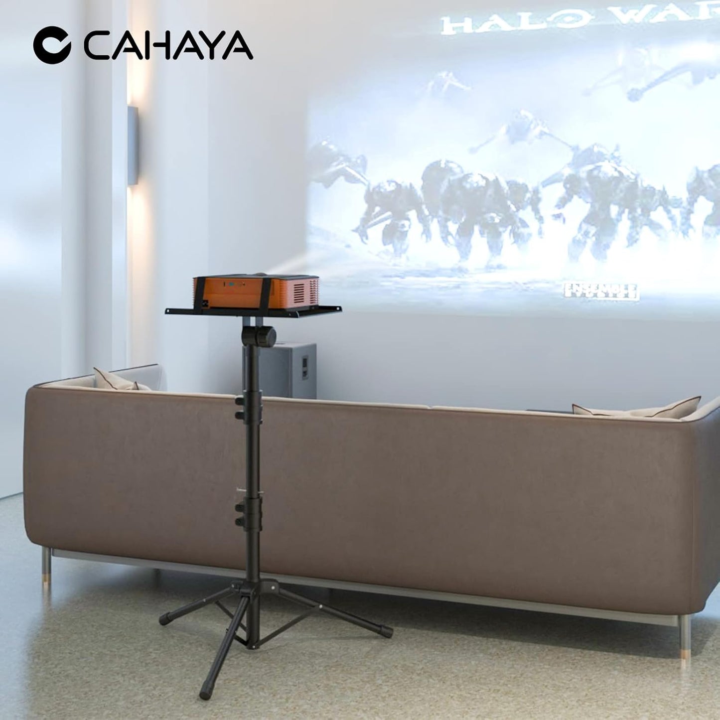 CAHAYA Projector Tripod Stand Adjustable: Height 29 to 65in Projector with Casters Universal Laptop Stand Portable Multifunctional DJ Rack Stand for Outdoor Movies Computer Book DJ Equipment CY0332