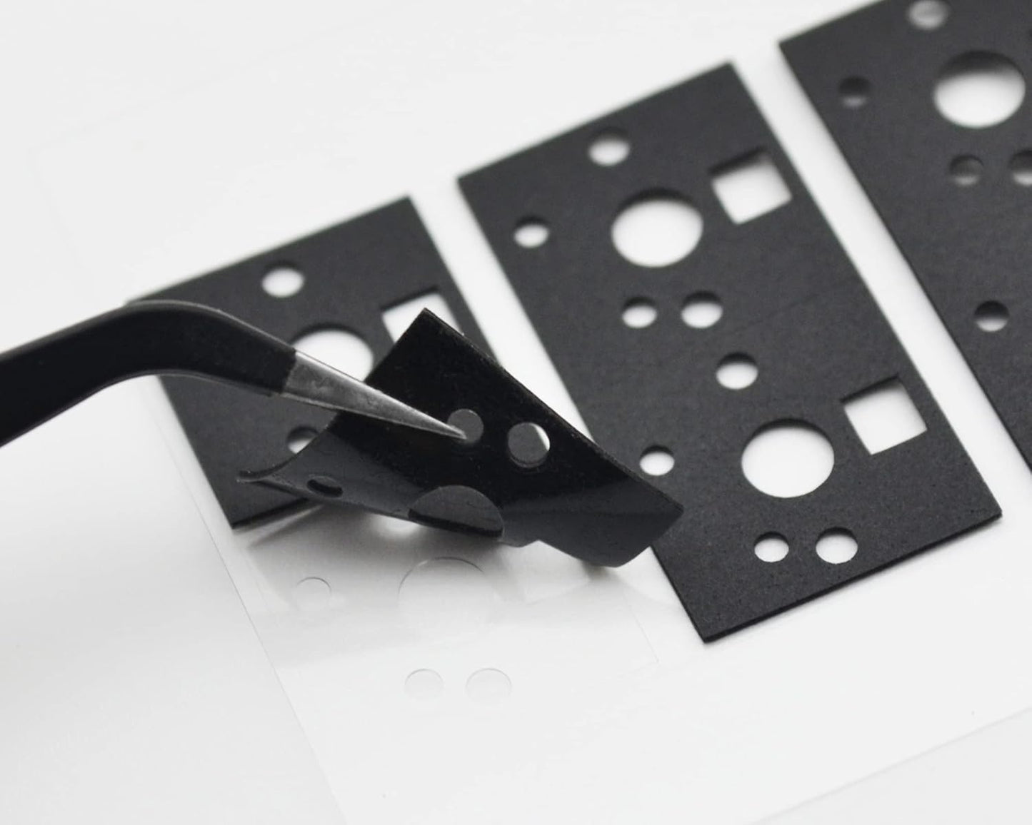 RUNJRX Keyboard PE Switch Pads 0.5mm Thick for 61/64/87/100/104/108 Hot Swap 120Pcs,White