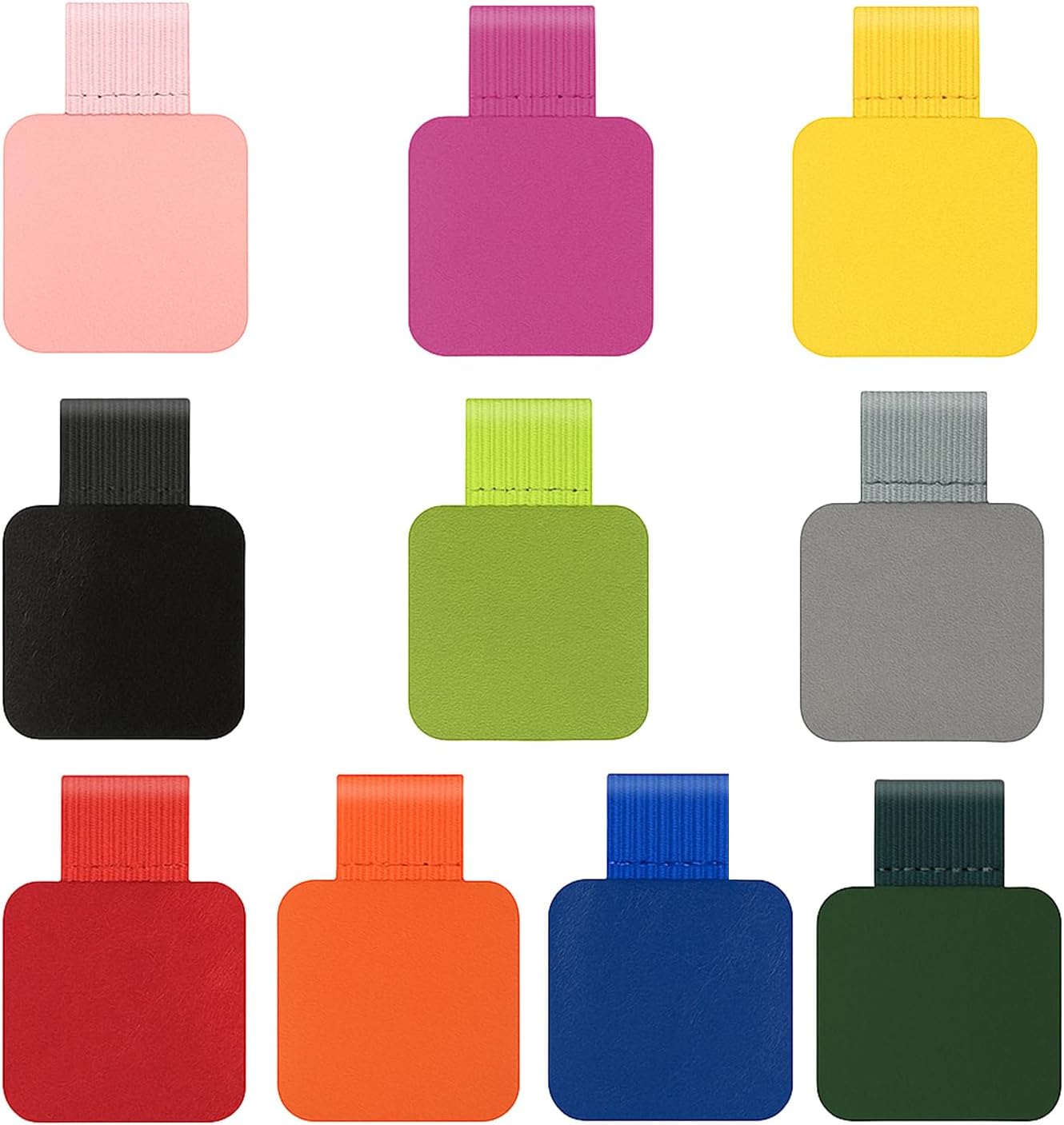 10-Pack Self-Adhesive Pen Loop Holder for Notebooks, Journals & Planners - Elastic Pencil Holder for Pens, Apple Pencil, Stylus (Random 10 Colors)