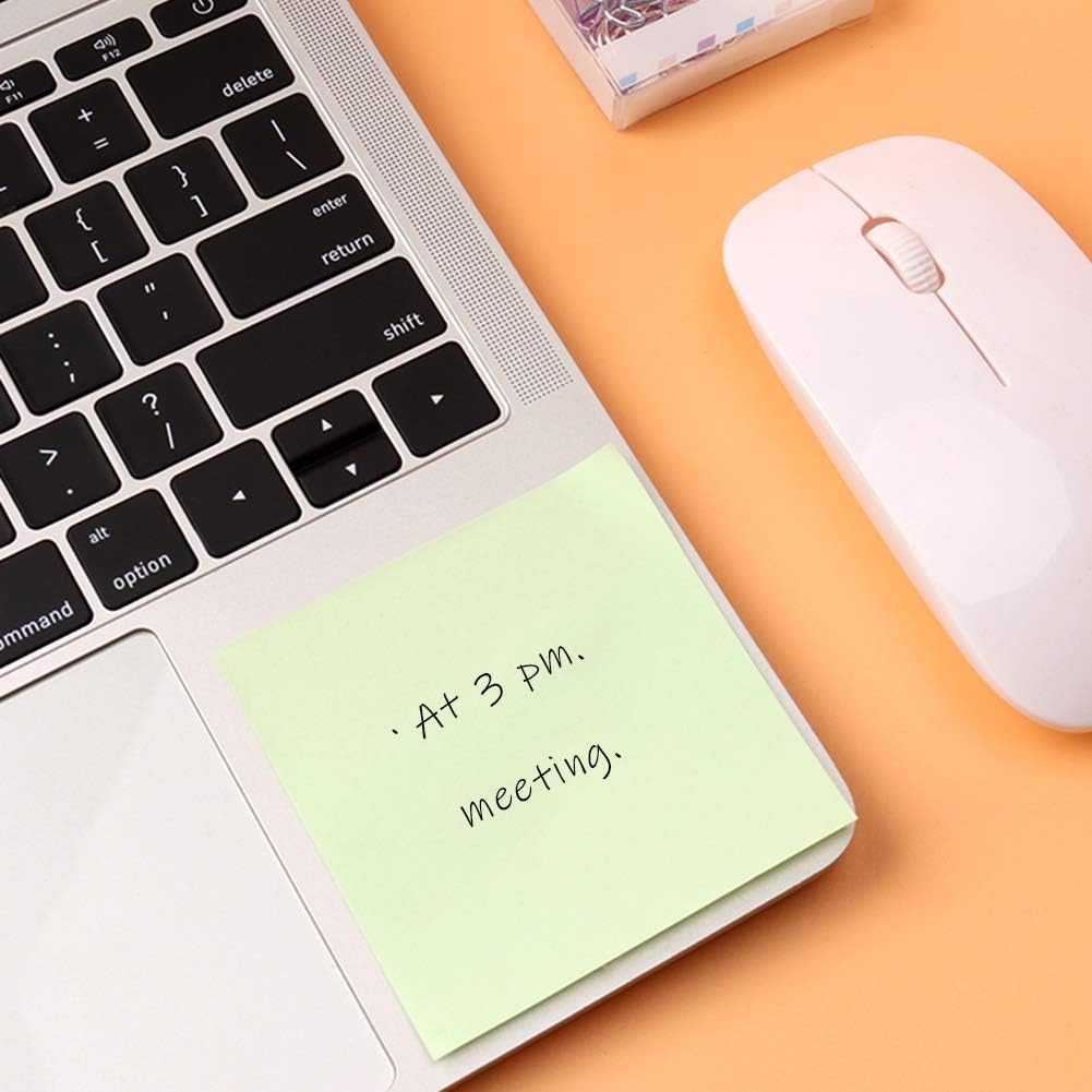 Phthdoty 8 Pads Pop Up Sticky Notes 3x3 Refills Bright Colors Self-Stick Notes Pads Super Adhesive Sticky Notes Great Value Pack