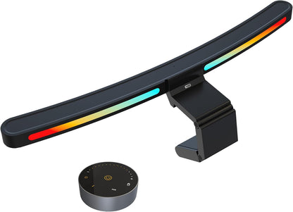 ONWAY Curved Monitor Light Bar with Wireless Remote,Monitor Auto-Dimming and Camera Base,Applicable to All Screens. No Screen Glare,for Home Office