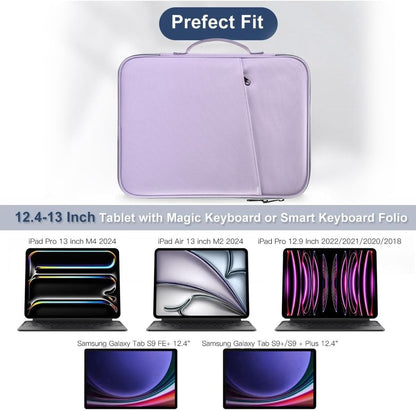 12-12.9 Inch Tablet Sleeve Bag for 12.4" Samsung Galaxy Tab S10+ S9+ Plus/S8+/S7+ Plus/S7 FE,13" iPad Air M4 M3 M2/iPad Pro M5 M4/Pro 12.9"/Microsoft Surface Go 2 12.4"/Pro 11 10 Carrying Case-Black