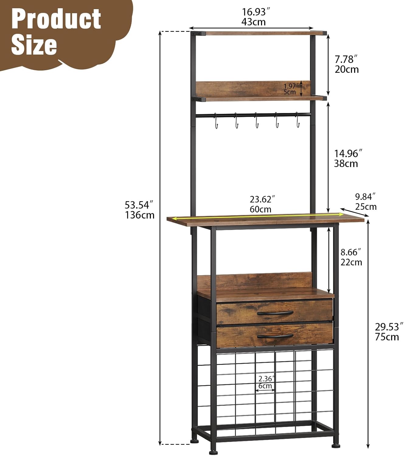 VENNQD Stand Compatible with Cricut Maker and Cricut Explore Air Series Craft Organizers and Storage with 2 Fabric Drawer and Shelves Crafting Table with Vinyl Roll Holder Workstation, White