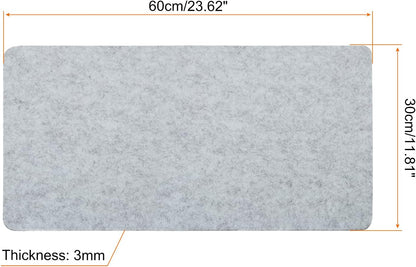 PATIKIL 24"x12" Desk Mat Protector, Felt Dual Side Mouse Pad Writing Mat for Office Home, Gray