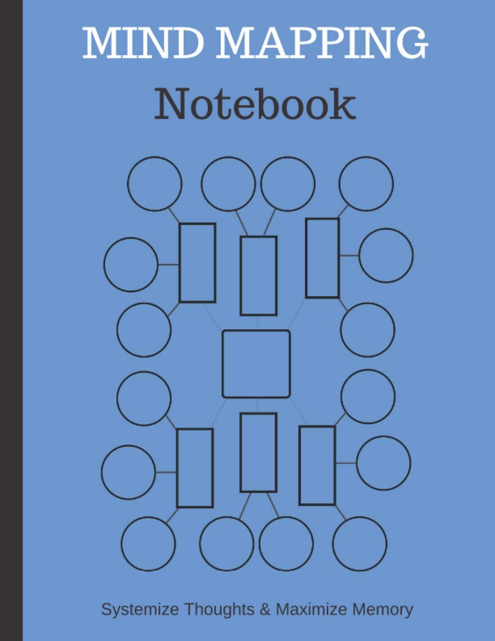 Mind Mapping Notebook: Mind Map Templates For Effective Note Taking And Improved Memory | Blue