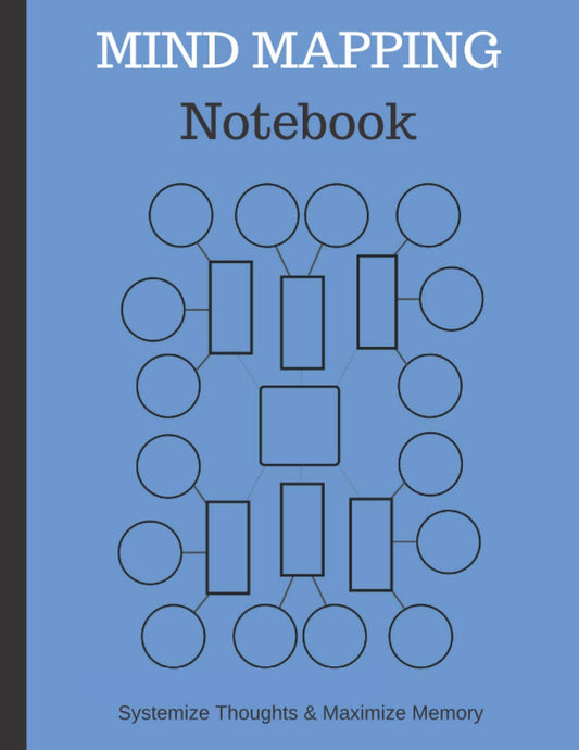 Mind Mapping Notebook: Mind Map Templates For Effective Note Taking And Improved Memory | Blue
