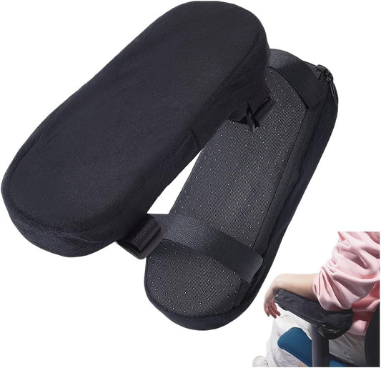 NBEADS 2Pcs Comfortable Arm Rest Cover, Removable Office Chair Armrest Pads Polyester Car Armrest Cushion Polyester Arm Rest for Desk Chair and Gaming Chair Armrest Pads, 9.3x3x1.2inch