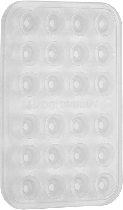 OCTOBUDDY Classic - Silicone Suction Phone Case Adhesive Mount - Hands-Free, Strong Grip Holder for Selfies and Videos - iPhone and Android Compatible - 2.25″ x 3.25″, Chalk Pink