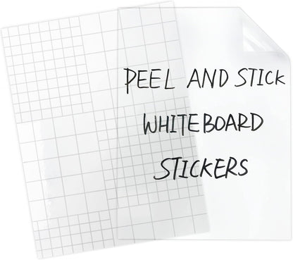 Dry Erase Board Sticker- Whiteboard Stickers-8.27''x11.69'' Removable Dry Erase Sheets- Fridge Dry Erase Paper for Wall/Desk/Refrigerator/Door/Locker/Home/Office/Classroom (White-2Pcs)