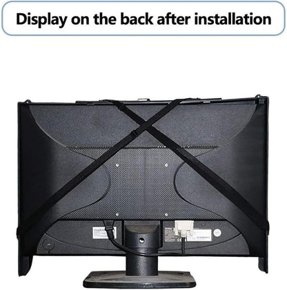 27-inch Display Monitor Hood Sunshade, Screen Sun Visor Adjustable Monitor Hood, All-Sides Coverage Sun Shade for Dell HP Viewsonic Philips Samsung Lenovo ASUS LG EIZO NEC ACER