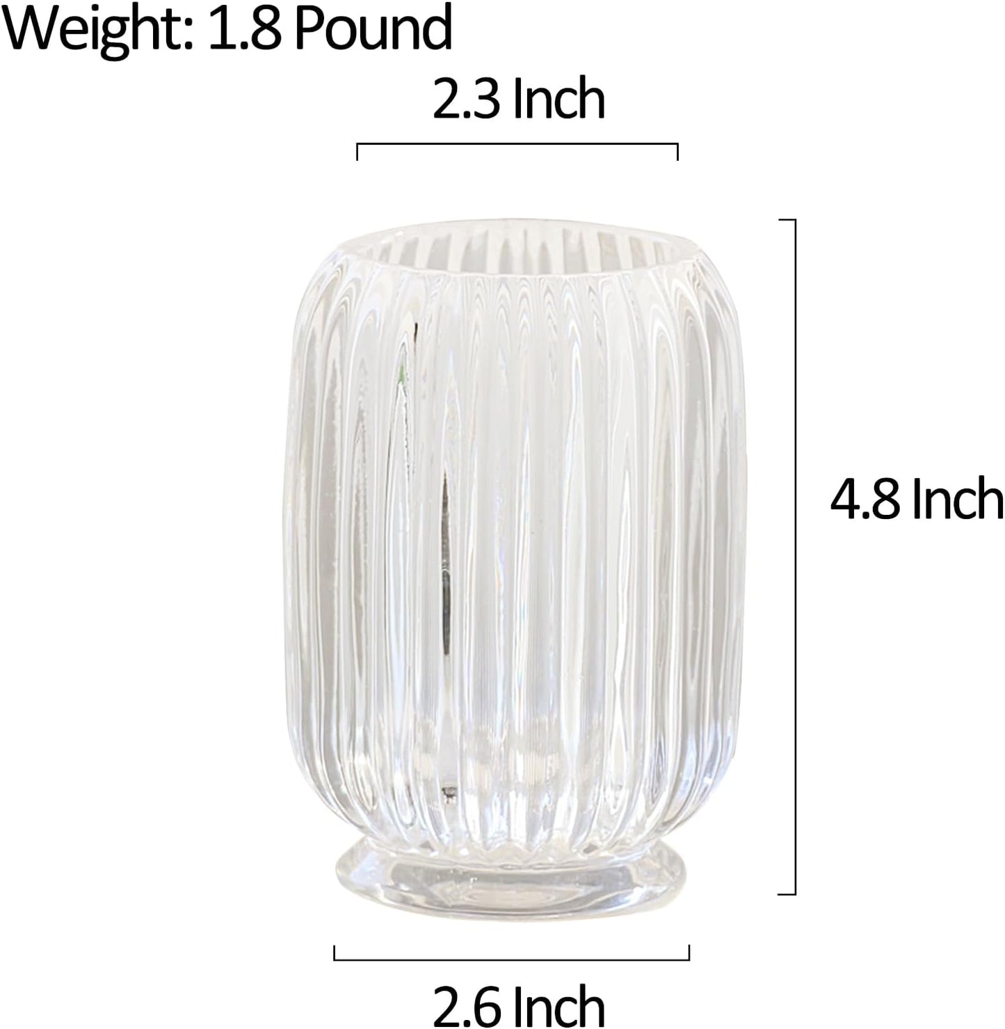 Crystal Makeup Brush holder Organizer, Vintage Make Up Brush Cup Pen Pencil Holder striped vase, Comb Brushes Pen Pencil Storage Box Container (Clear)