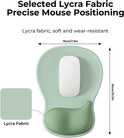 EooCoo Ergonomic Mouse Pad with Gel Wrist Rest Support, Middle Concave Design for Natural Wrist Alignment, Non-Slip Base Mousepad for Laptop, Computer, Office Desk Accessories, Carpal Tunnel Syndrome