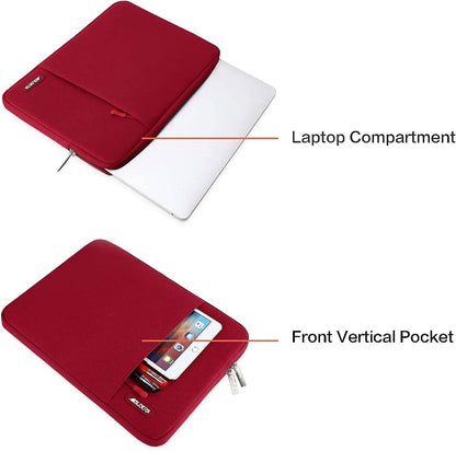 MOSISO Laptop Case 13.3 inch, 13-13.3 inch Laptop Sleeve Compatible with MacBook Air/Pro 13/Pro 14 M5 M4 M3 M2 M1, HP Dell ASUS Lenovo,Polyester Vertical Computer Sleeve Bag with Pocket, Antique Green - Colors A
