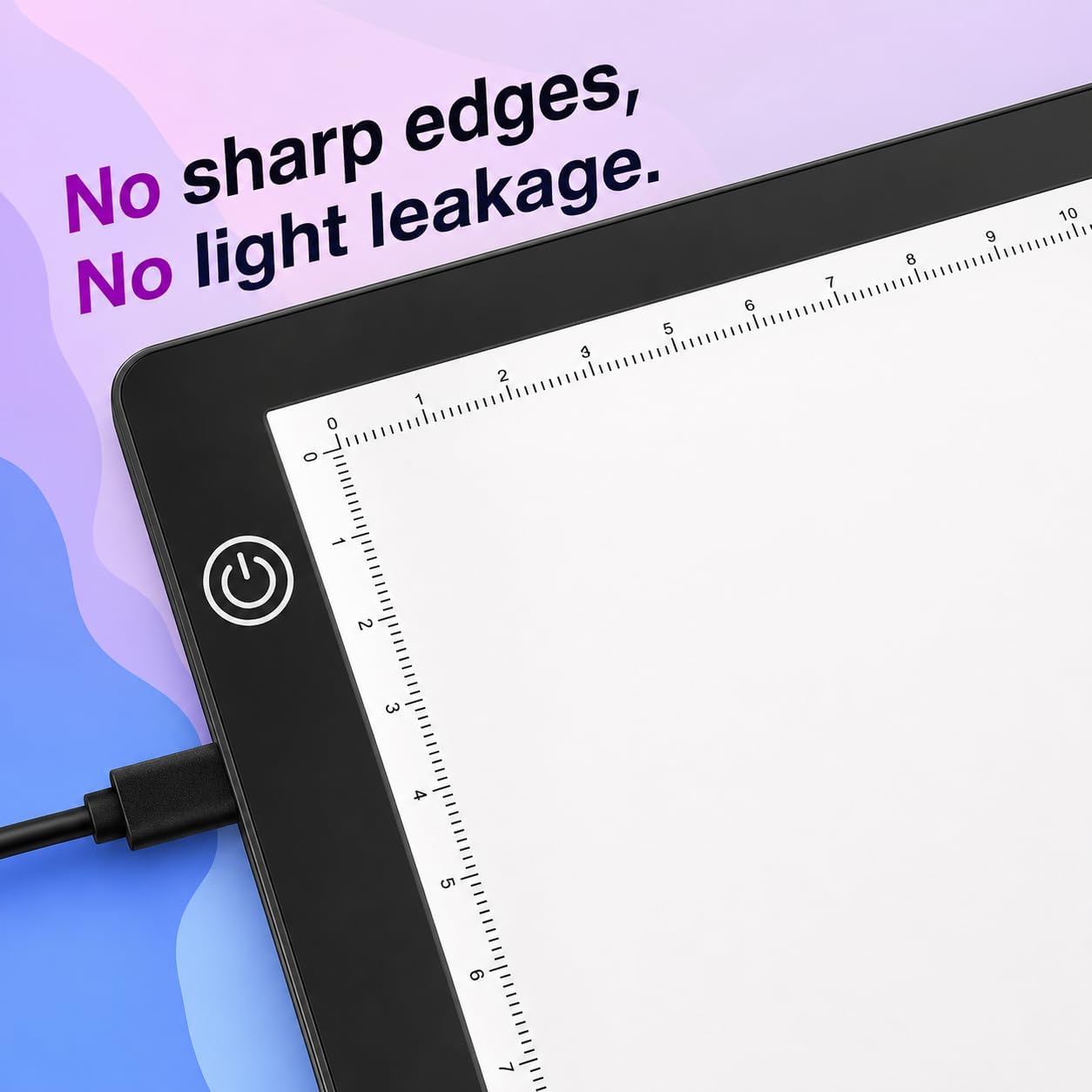 A3 LED Tracing Light Box丨Light Pad - Copy Board with Full-Edge Ruler Frame丨3 Adjustable LED, Premium Acrylic for Art, Drawing, Sketch, Animation, Design, Tattoo, Diamond Painting, X-ray Viewing