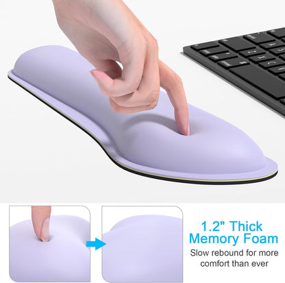 Dapesuom Mouse Wrist Rest, Ergonomic Memory Foam Mouse Wrist for Computer Desk Mats Support, PU Leather Hand Rest Pad Cushion for Gaming, Laptop, Men, Women, Pain Relief & Easy Typing, Black