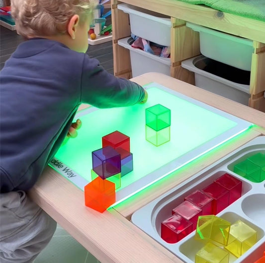 Toddle Way A3 RGB LED LightPad Compatible with IKEA Flisat Table. Standalone or a Flisat Table Insert. 8 changing Colors for tracing, Arts Crafts, Montessori Waldorf Reggio Light Sensory Play for Kids