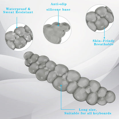 Gel Cloud Keyboard and Mouse Wrist Rest, Cute Wrist Support and Arm Support Keyboard Rest for Keyboard and Mouse Typing Pain Relief，Suitable for Office/Computer/Laptop/Gaming（White）