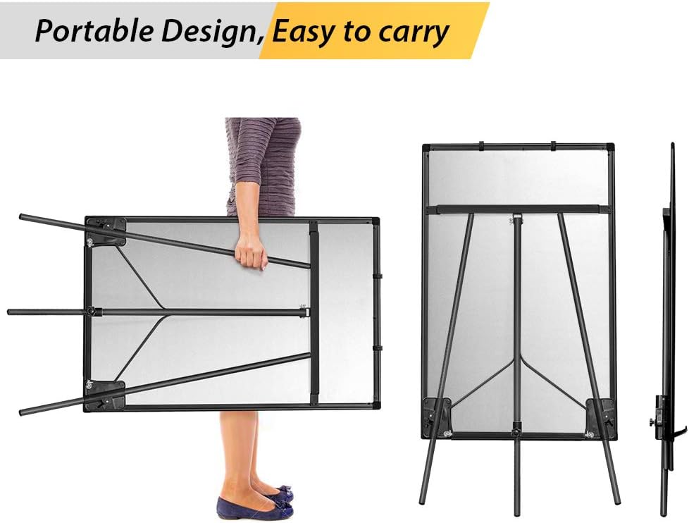 Easel Whiteboard - Magnetic Portable Dry Erase 36 x 24 Tripod Height Adjustable, 3' x 2' Flipchart Easel Stand White Board for Office or Teaching at Home & Classroom (36x24 White)
