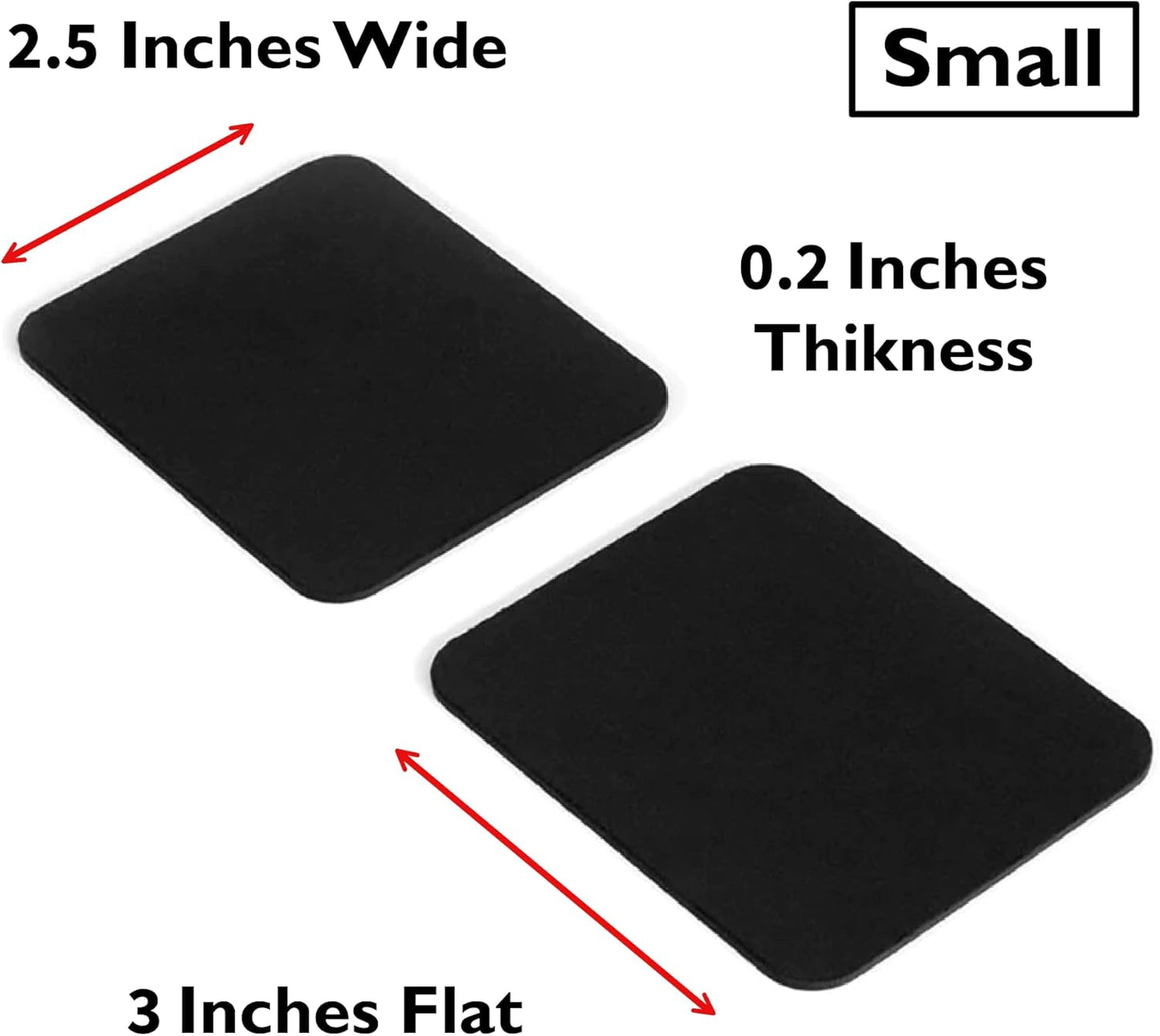 GRIFITI Small Slim Palm Pads Notebook Wrist Rest with Tacky Silicone Reposition Ergonomic Carpal Tunnel Resting Support for Computer MacBook & Laptop Keyboard Typing Pad (2 Small 3 x 2.75 inches)