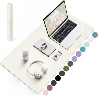 YSAGi Non-Slip Leather Desk Pad, Waterproof Laptop Computer Desk Keyboard Mat, Table Protector Blotter Mat, Large Mouse Pad for Office/Work/Home/Decor(Black, 31.5" x 15.7")