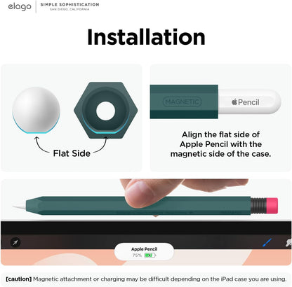 elago Compatible with Apple Pencil Pro Case & Apple Pencil 2nd Generation Case, Compatible with Magnetic Charging, Double Tap, Squeeze, Haptic (Must Read Installation Instructions) [Lovely Pink]