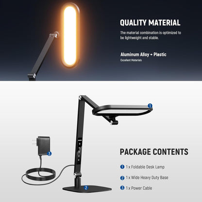 NEEWER Entry Level Version 32" LED Light with Clamp for Desk Home Office Dorm Designer Drafting, 20W Dual Computer Monitor Architect Lamp Bar, Flexible Overhead 2200lux/Remote/5 Modes CRI80+, N21