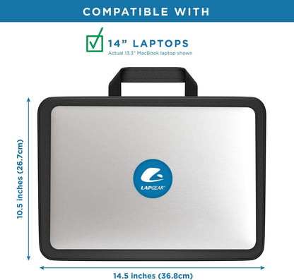 LAPGEAR Compact Lap Desk – Fits Up to 14″ Laptops – Charcoal – Style No. 43105
