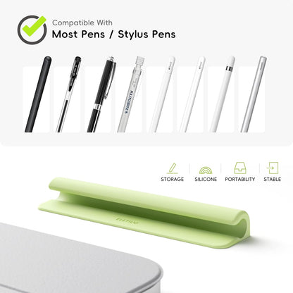 ELETIUO Silicone Pencil Holder Sleeve,Compatible with Apple Pencil (USB-C),Apple Pencil 1st/ 2nd Generation,Strong Adhesive Sticky Attached to iPad Case for Stylus Pens,Black