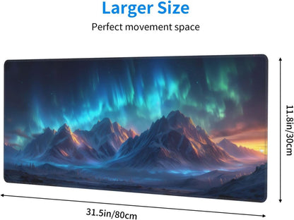 Japanese Mouse Pad, Large Japanese Desk Mat, XL Anime Gaming Keyboard Mat, Non-Slip Rubber Base, Big Extended Desk Protector for Home Office, 31.5”x11.8”