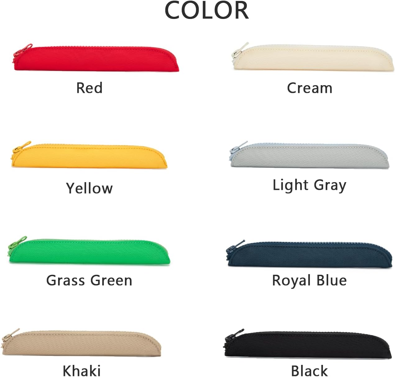 Pencil Case Durable Pencil Pouch for Pens School Featuring Oxford Lap Design (Khaki,Oxford)