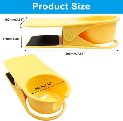 Jiozermi Drinking Cup Holder Clip, Desk Drink Holder Clip Adirondack Chair Cup Holder with Clip Cup Clip Holder for Water Drink Beverage Soda Coffee Mug(Blue)