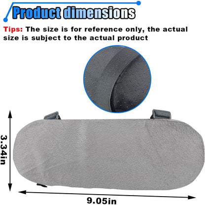 BDZMC 2PCS Car Seat Armrest Covers, Soft & Comfortable Office Chair Arm Pad, Anti-Scratch Car Armrest Cushion, Universal Car Armrest Pillow Protector Cover for Most Cars (Grey)