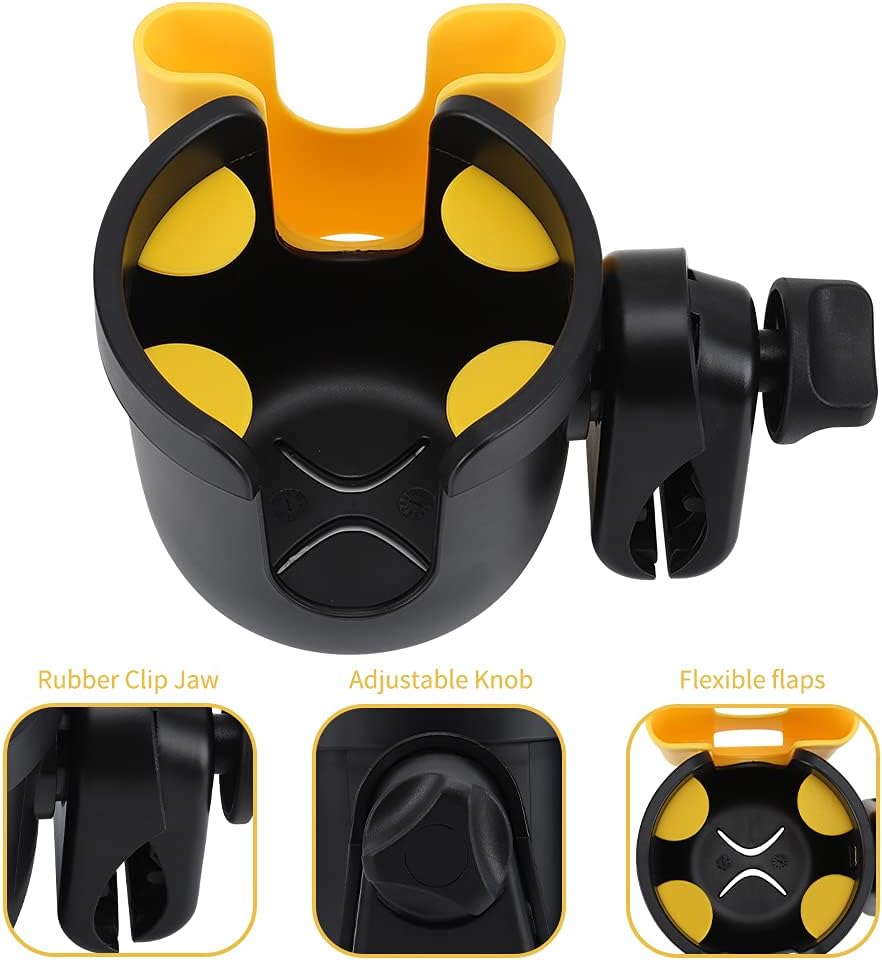 Accmor 2-in-1 Walker Cup Holder with Phone Holder, Wheelchair Cup Holder, Rollator Cup Holder, Cup Phone Holder for Walker, Wheelchair, Rollator, Mobility Scooter