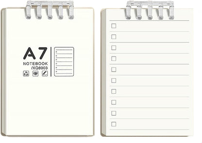 Small Spiral Notebook, Small Note Pad,Pocket Notebook, Mini Notepads A7 Loose-Leaf for Women Or Men