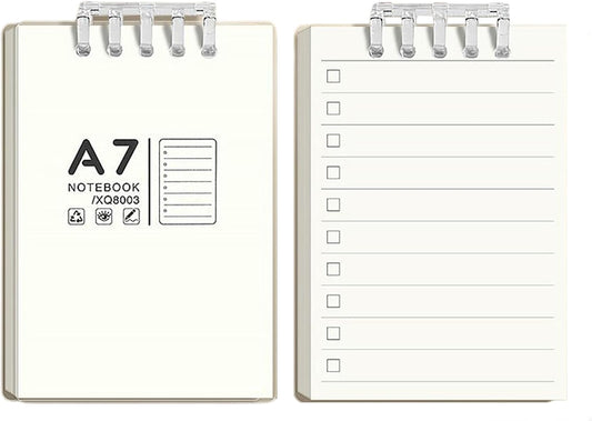 Small Spiral Notebook, Small Note Pad,Pocket Notebook, Mini Notepads A7 Loose-Leaf for Women Or Men