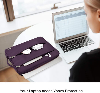 Voova 15.6 16 Inch Laptop Sleeve Case Compatible with MacBook Pro 16 M1/M2/M3/M4 Max 2019-2025, 15.6-16” Hp Lenovo Acer Asus, Waterproof Slim Computer Bag Cover with Handle, Grey