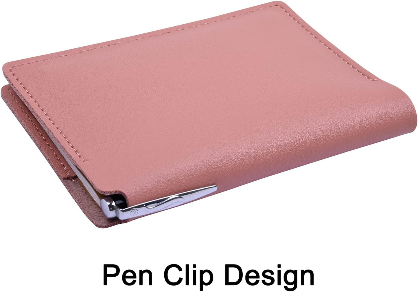 Wisdompro Journal Cover, 2 Pack PU Leather Notebook Cover for Field Notes, or other 3.5" x 5.5" Pocket Notebooks - Black