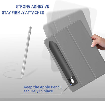 2 Pack Pencil Holder for Apple Pencil 1st 2nd Generation, YUOROS Adhesive Pencil Sleeve for iPad iPad 9th/8th Gen, Tablet Stylus Surface Pen (Black, Black)