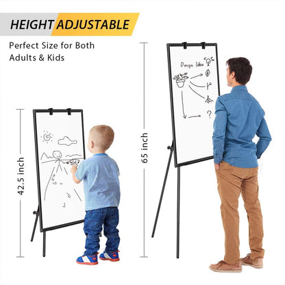 Easel Whiteboard - Magnetic Portable Dry Erase 36 x 24 Tripod Height Adjustable, 3' x 2' Flipchart Easel Stand White Board for Office or Teaching at Home & Classroom (36x24 White)
