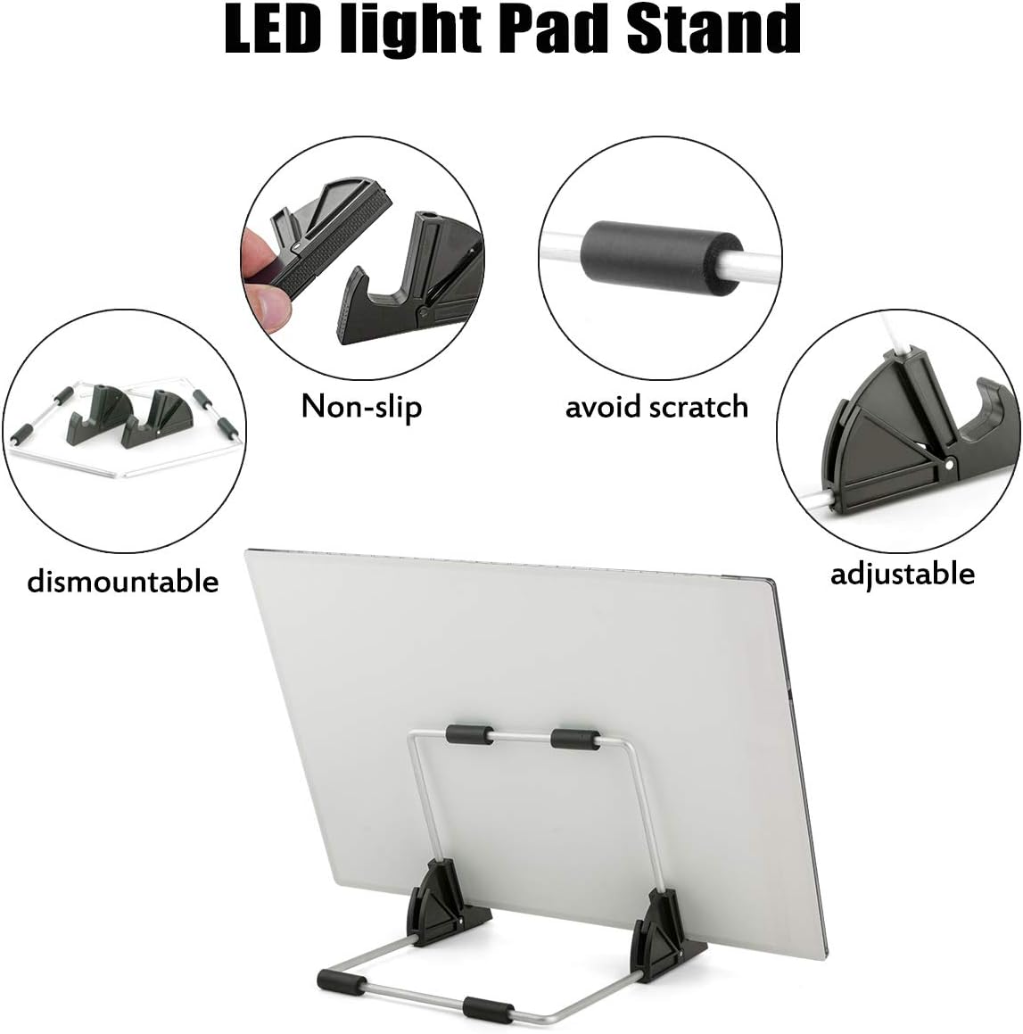 SevenFish Diamond Painting Tools A4 LED Light Pad, Stand, Handbag, USB Powered Ultra-Thin Adjustable Brightness Light Board Light Box for Drawing, Tracing, Sketching, 5D Diamond Art Painting