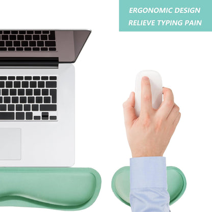 Keyboard Wrist Rest Mouse Wrist Support Set, Memory Foam Wrist Rest Pad for Computer Laptop Keyboard Mouse, Ergonomic Wrist Cushion Support for Typing Pain Relief, Gaming Home Office, Flowers Grass