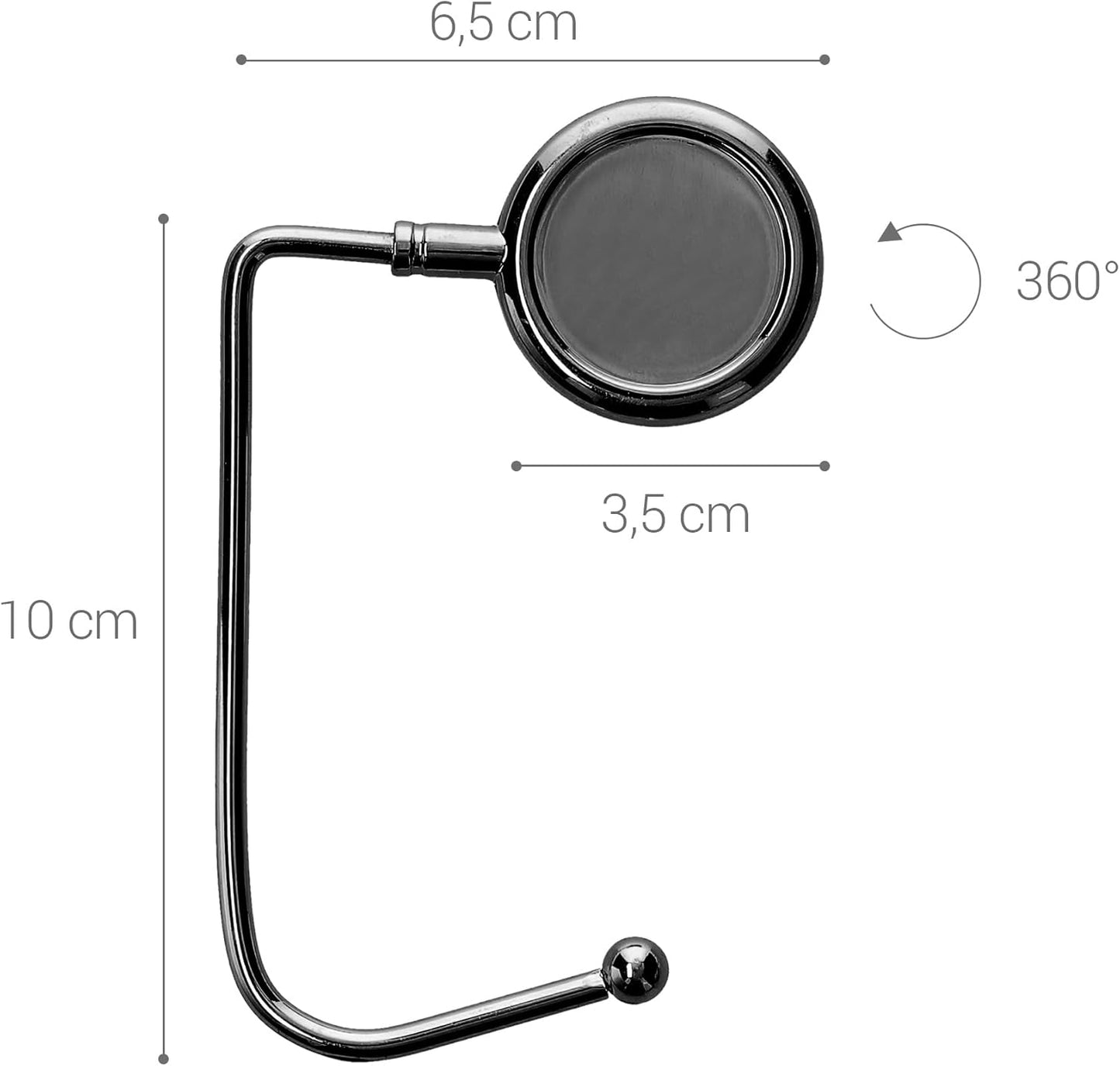 kwmobile Purse Hook for Table - Set of 2 Purse Holder - Handbag Hanger - Portable Bag Holder - Bag Hooks for Desk - Table Hook Gold