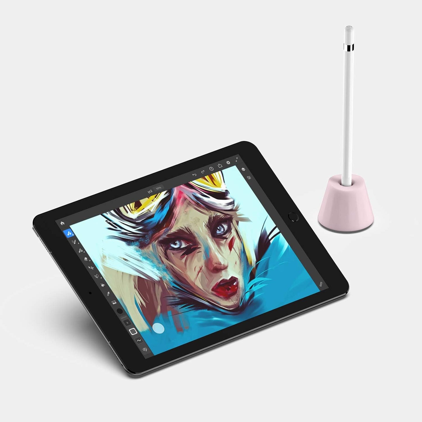 UPPERCASE Designs NimbleStand Vertical Stand Compatible with Apple Pencil with/without Sleeve or Grip (Onyx Black)